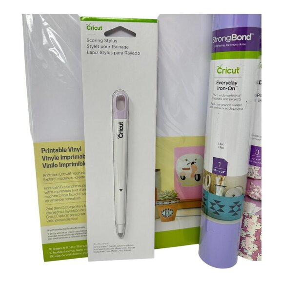 Cricut Lot Vinyl Iron On Printable Sticker Scoring Tool Variety Mats Bundle Gift - Picture 2 of 11